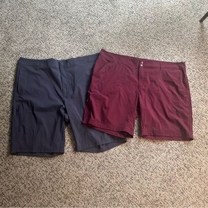 BUNDLE Columbia Navy Blue & Burgundy Athletic Shorts Size 24W